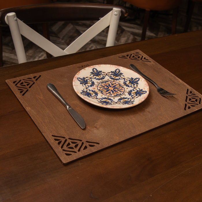 Hermia Corpat - Wenge Juego de Salvamanteles de Madera (6 Piezas)